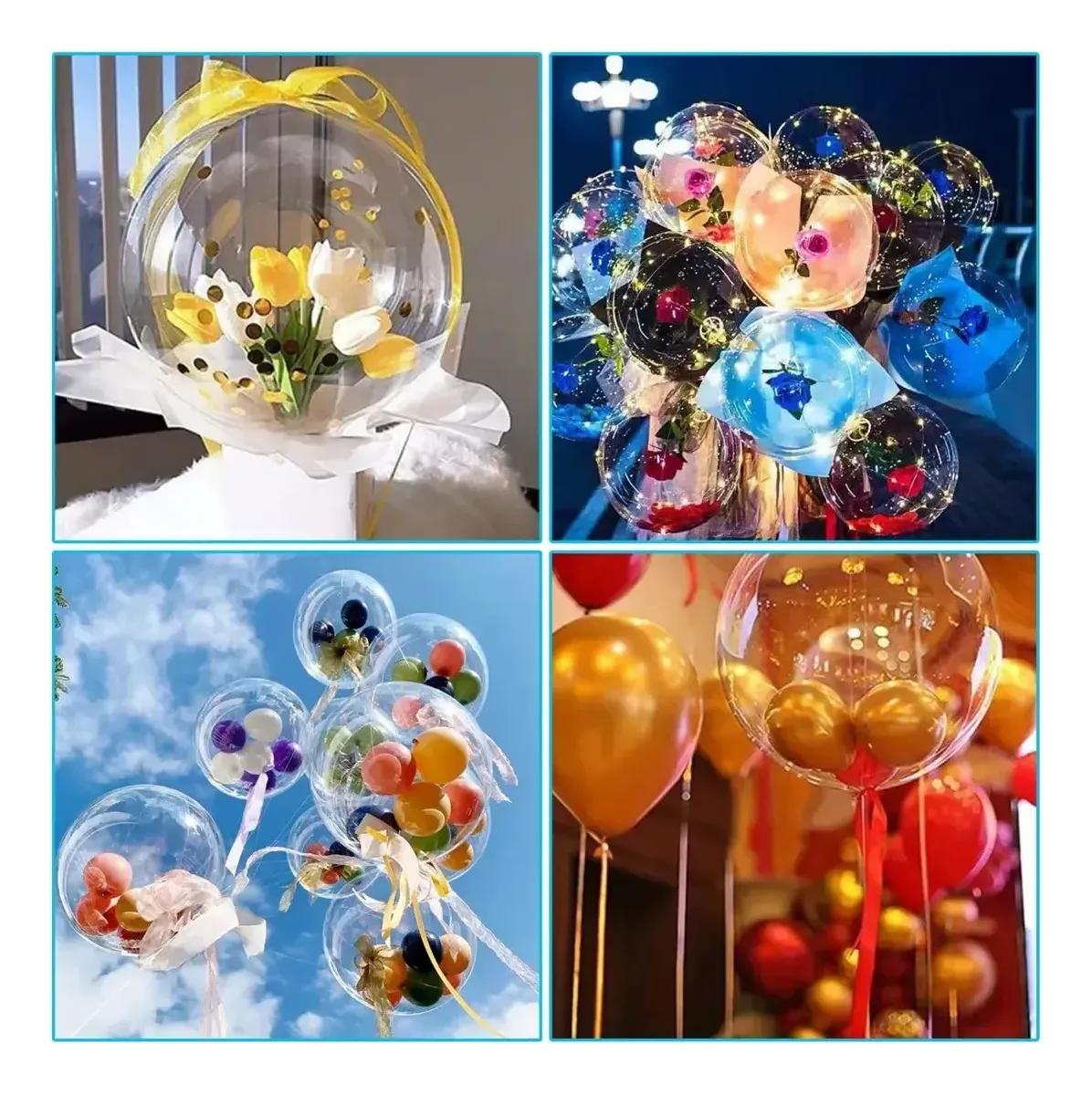 波波球 50只装 18英寸 透明水晶气球,适用于生日派对、婚礼等场合的高级装饰气球