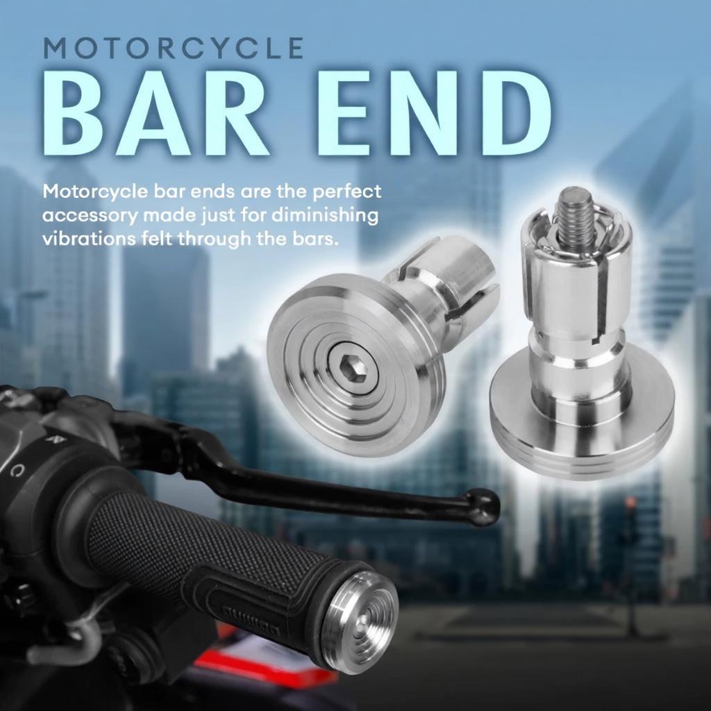 摩托车手把平衡堵头 通用不锈钢CNC 泰国制造 适用于NMAX AEROX CLICK Beat Vespa 2pcs (1 Pair)