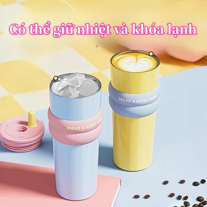 Insulated Bottle 316 Stainless Steel 710ml - Keeps Warm 24H, Cold 12H, Anti-Overflow Straw, Handle, for Coffee