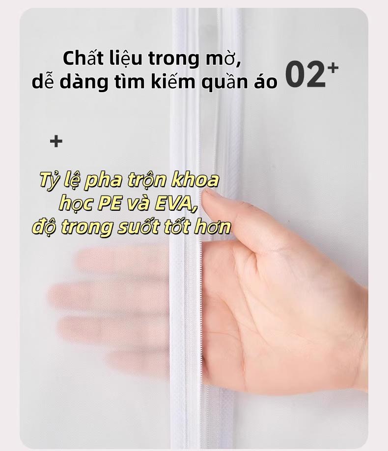 衣物防尘袋 3D PEVA 高级 60x50x90cm M/L/XL 防潮防霉透明耐用 节省衣柜空间