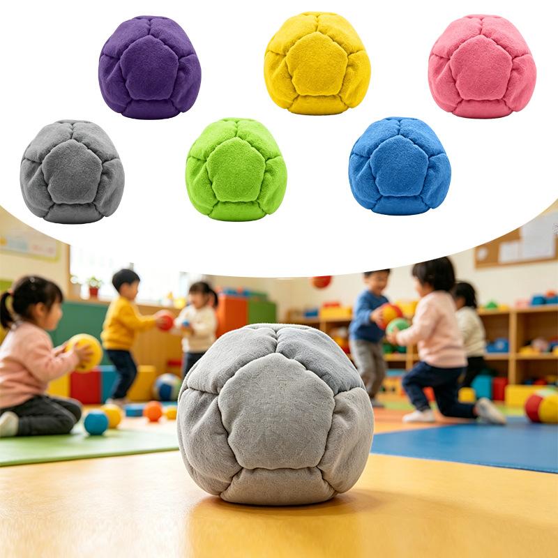 Pelota Footbag Hacky Sack Color Liso 6cm Balón De Malabares De Tela Suave Para Entrenamiento Y Coordinación Al Aire Libre