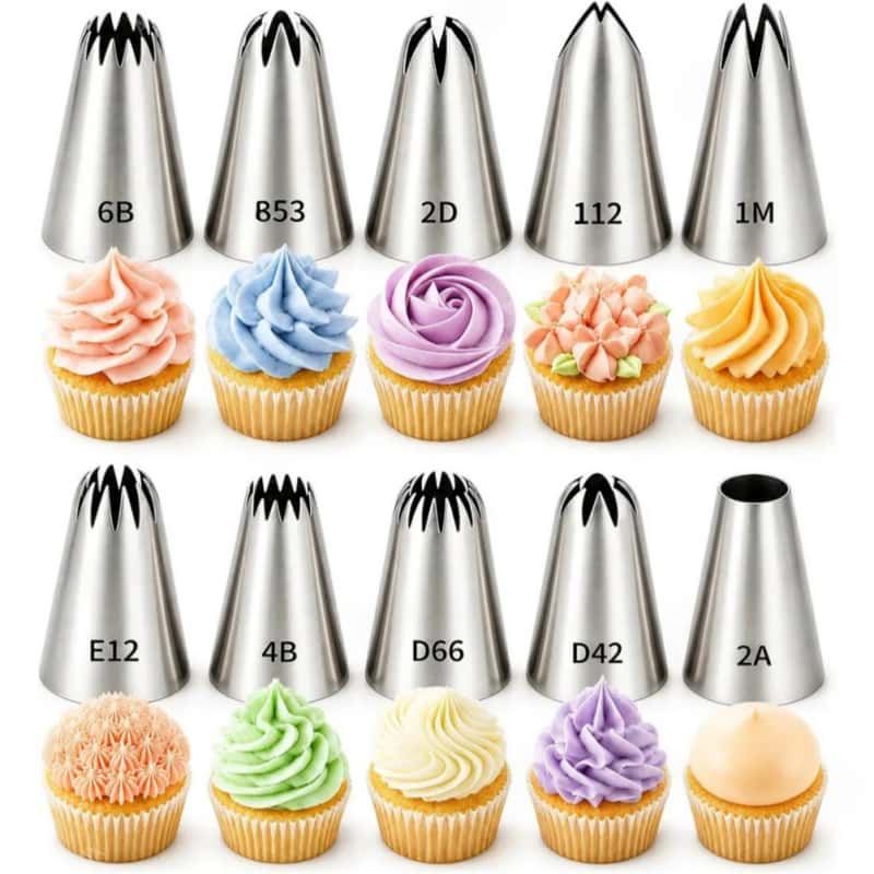Juego De 10 Duyas Para Repostería Boquillas De Acero Inoxidable Para Decoración De Pasteles Cupcakes Y Galletas Con Manga