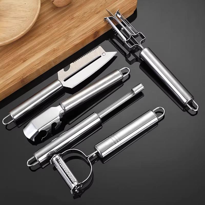 Stainless Steel Multi-Purpose Peeler & Fruit Peeler - Smart Peeler Set for Fruits & Veggies - Sturdy Handle, Easy to Use