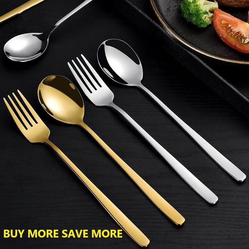 Korean Style Flatware Stainless Steel Tableware Set with Dining Spoon and Fork Tableware Cutlery