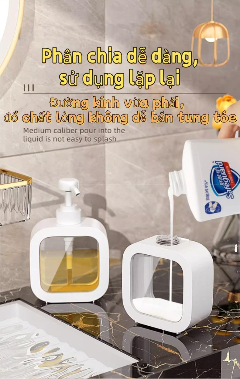 高档洗发水沐浴露洗手液分装瓶500ml 按压式泵头透明瓶身可视余量 浴室厨房适用