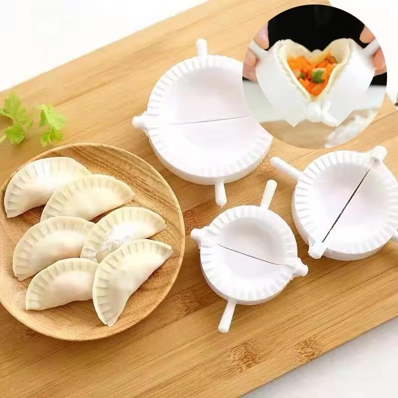 3件套简易饺子压模和馅饼模具套装,重型塑料面团模具和糕点工具,厨房烘焙适用