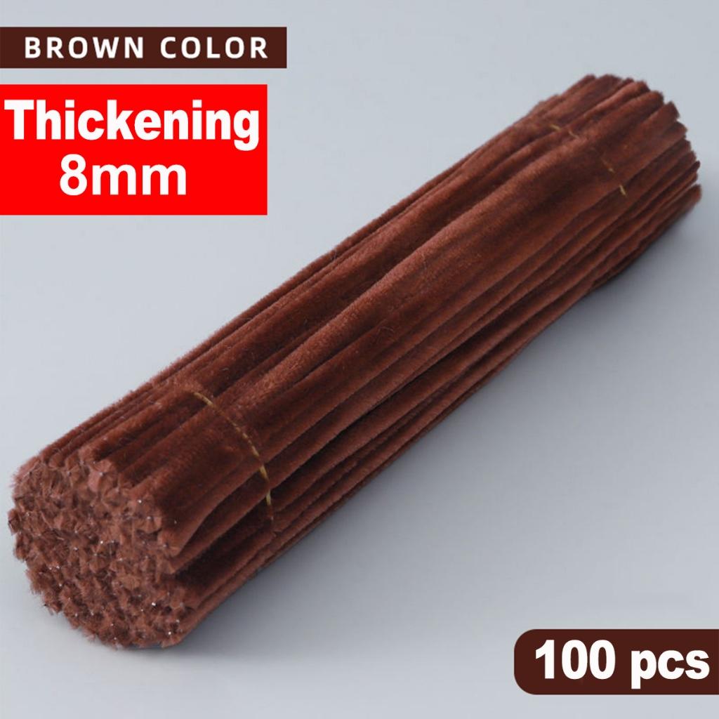 100根 直径8mm 毛根扭扭棒 手工DIY玩具制作材料 花艺材料 艺术材料 激发儿童想象力与创造力