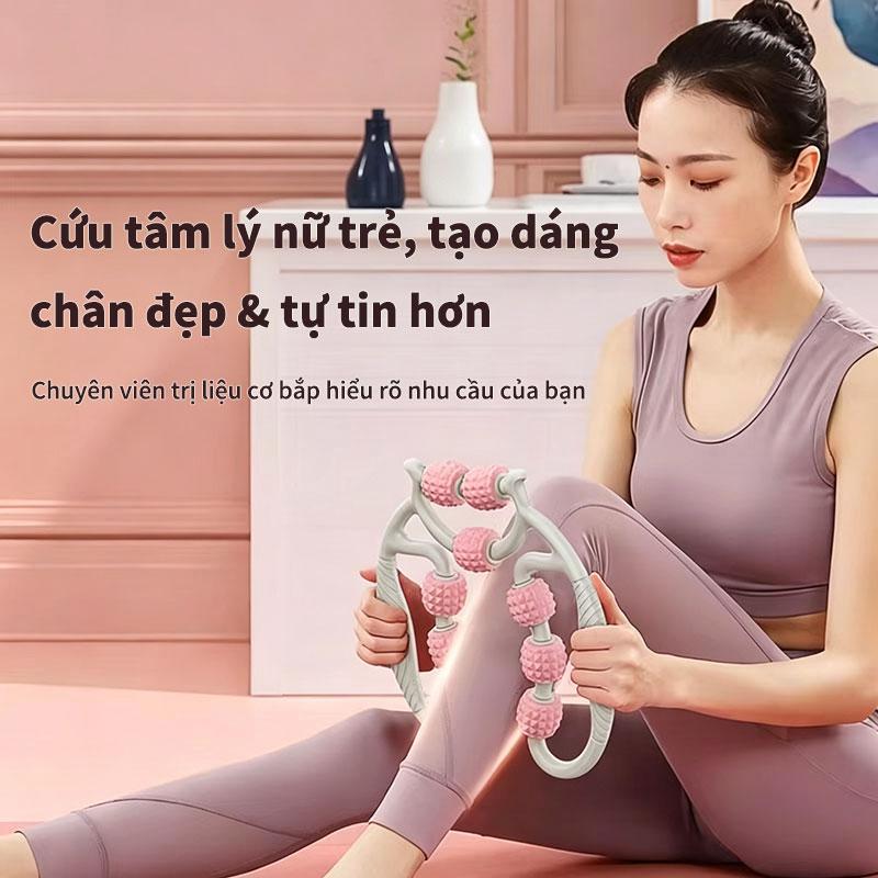 Leg Massage Roller Clamp Multi-Function for Office Workers - Handheld Thigh & Arm Muscle Relaxer, Use Anytime, Anywhere