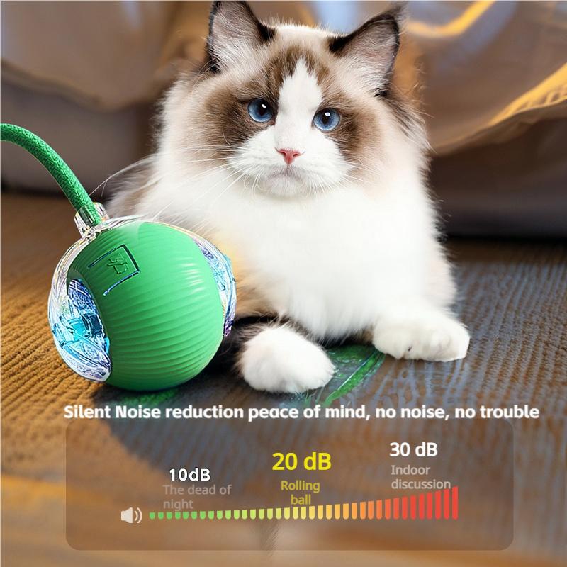 智能互动猫玩具球自动滚动球 可充电电动猫狗玩具 三种模式不可预测运动