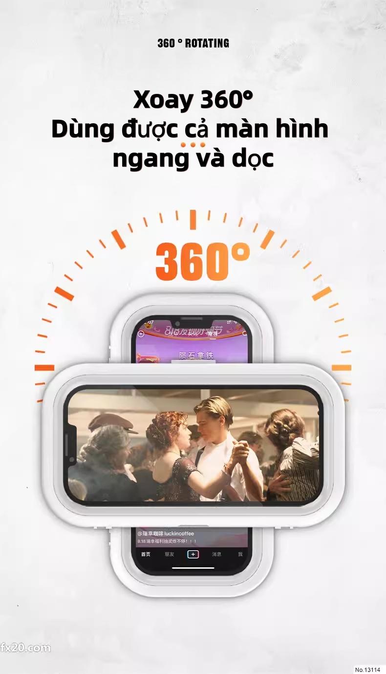 悬挂式手机支架 360°旋转横竖自由 多机型通用 40°-75°角度可调 一键开盖舒适 耐用材质