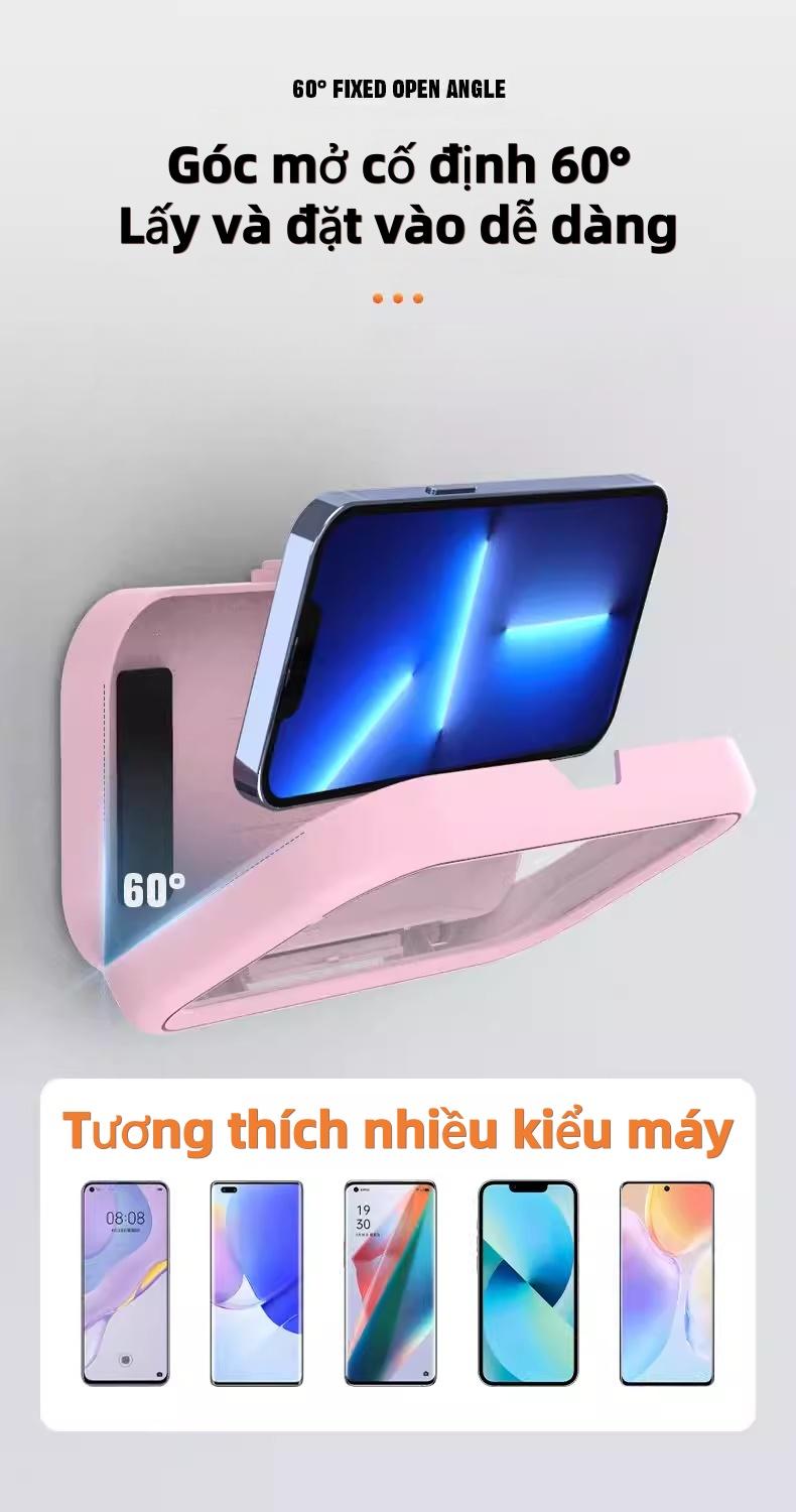悬挂式手机支架 360°旋转横竖自由 多机型通用 40°-75°角度可调 一键开盖舒适 耐用材质