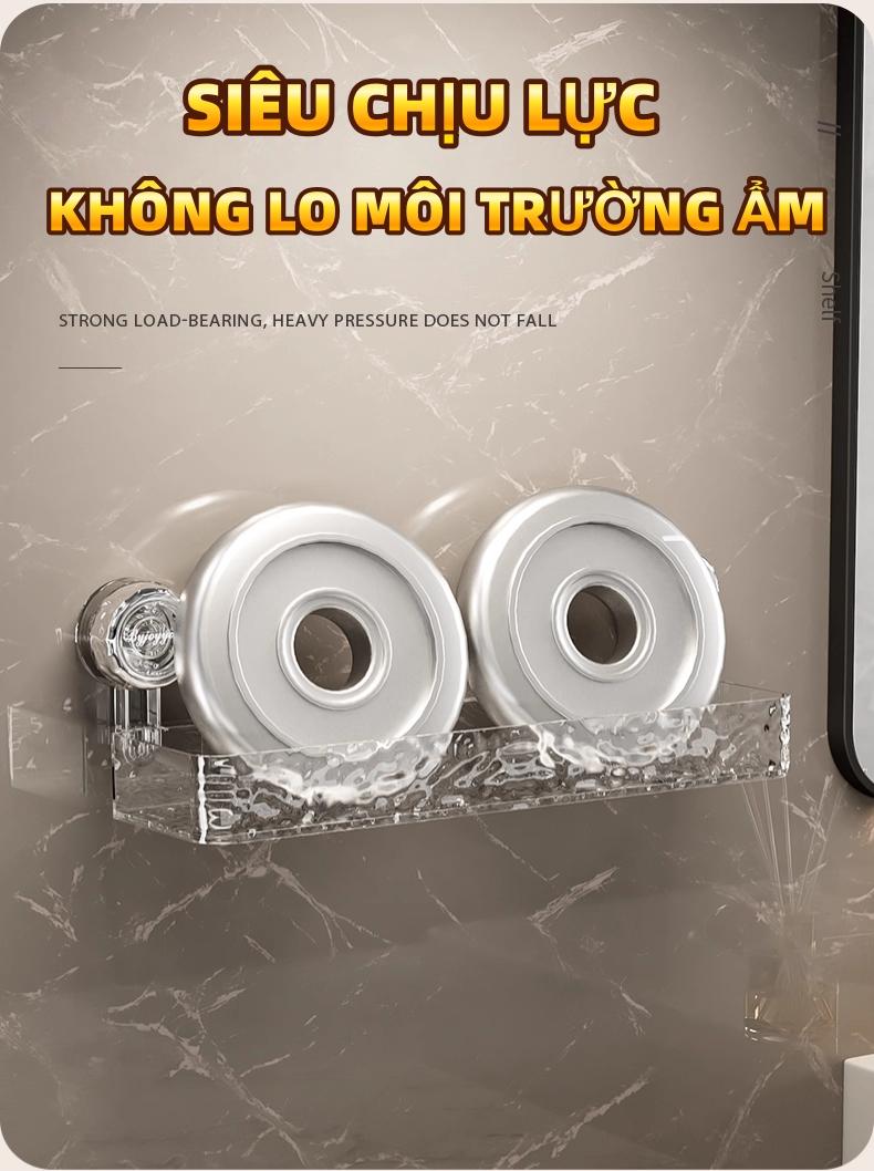 不锈钢浴室多功能置物架可放精油香水沐浴露吸盘免打孔设计牢固夹持花岗岩台面带塑料木质储物盒收纳药品棉签
