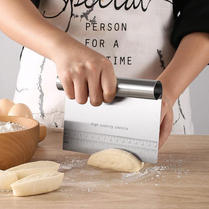 不锈钢面团刮刀 切面刀 带刻度 镜面抛光 Pro Dough Pastry
