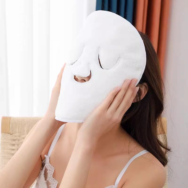 Hot & Cold Multi-Purpose Skincare Towel, Snug-Fit with Eye/Mouth Cutouts, for Masks or Post-Cosmetic Surgery, Flexible