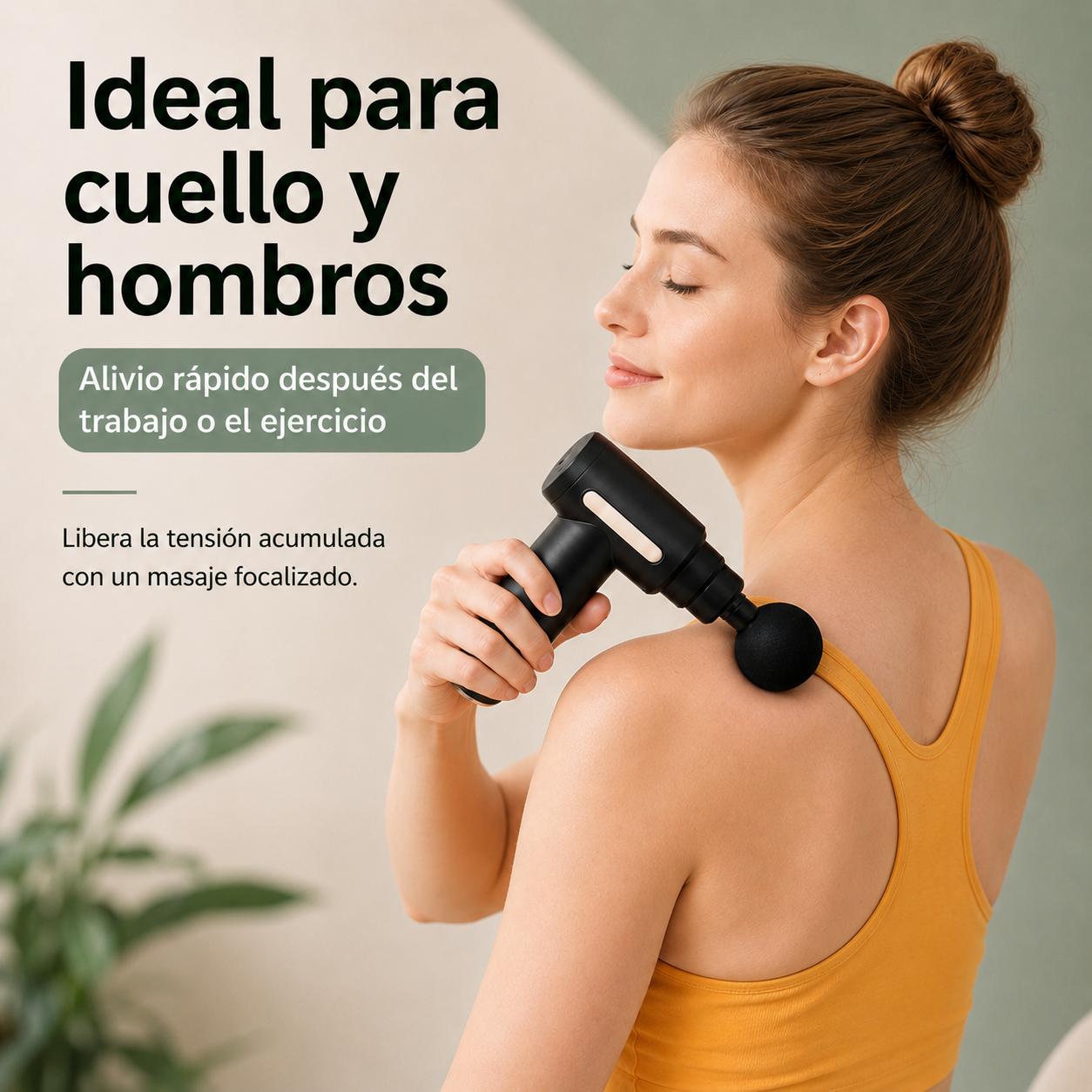 Pistola de Masaje Muscular Mini Portátil Masajeador Corporal Eléctrico Recargable USB 6 Velocidades Alivio Dolor Relajación Gym Fitness Regalo