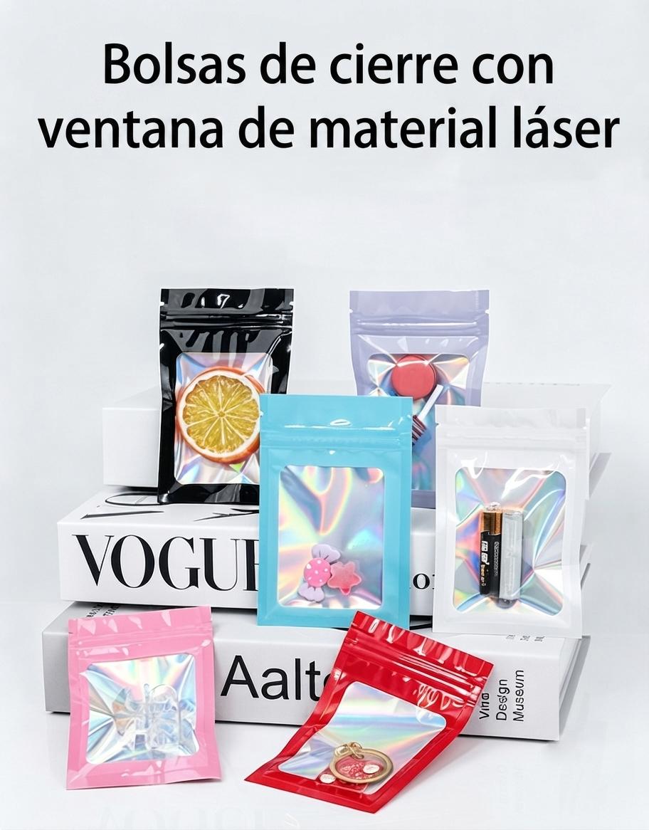 20个装 全息镭射自封袋 9x12cm 密封拉链包装袋 饰品化妆品小商品创业包装用品