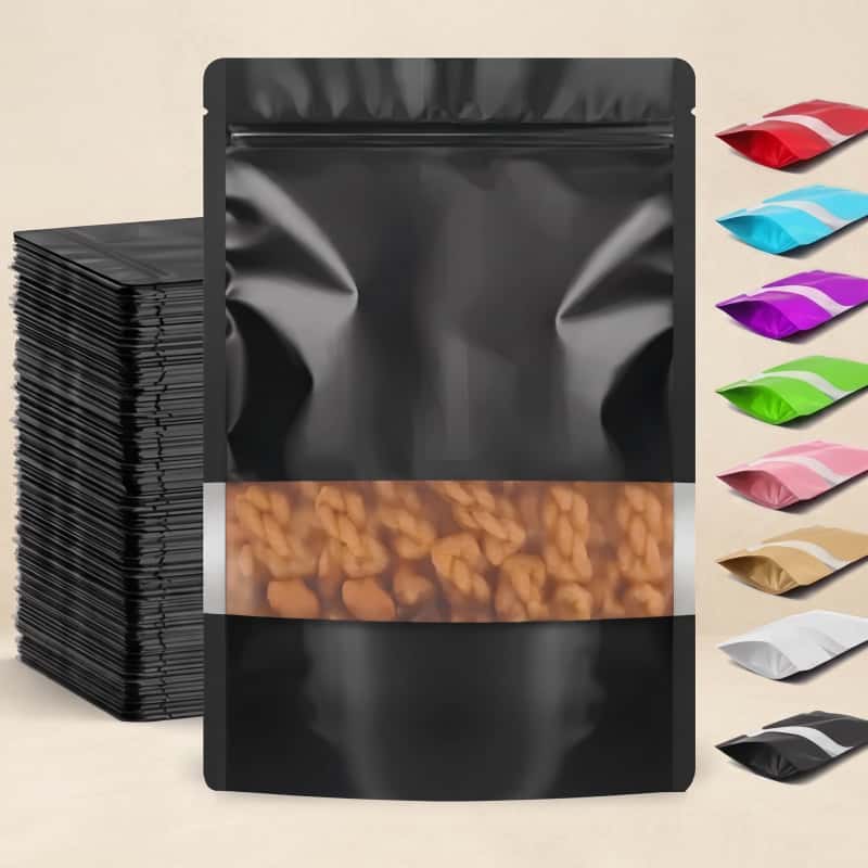 Paquete 200 Bolsas Stand Up Pouch De Plástico 10x15cm Con Cierre Hermético Para Semillas Dulces Café Y Botanas Secas