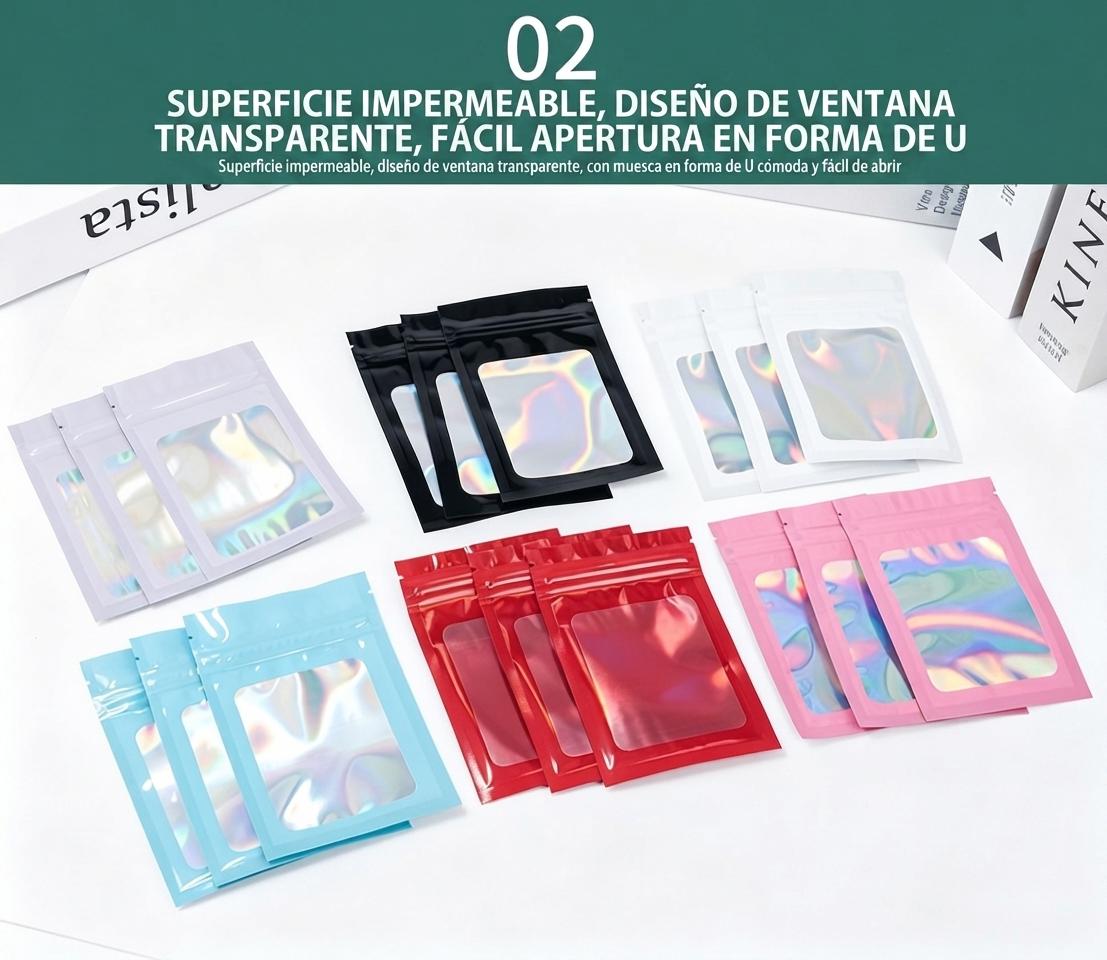 20个装 全息镭射自封袋 9x12cm 密封拉链包装袋 饰品化妆品小商品创业包装用品