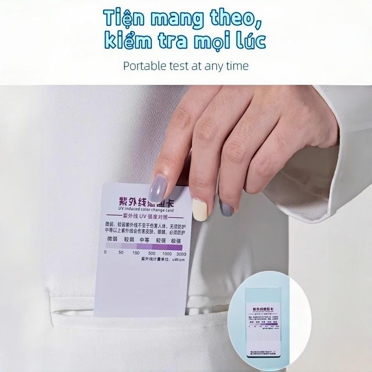 Portable UV Test Card - Smart Skin Care Tool for Sunburn Prevention & UV Skin Aging