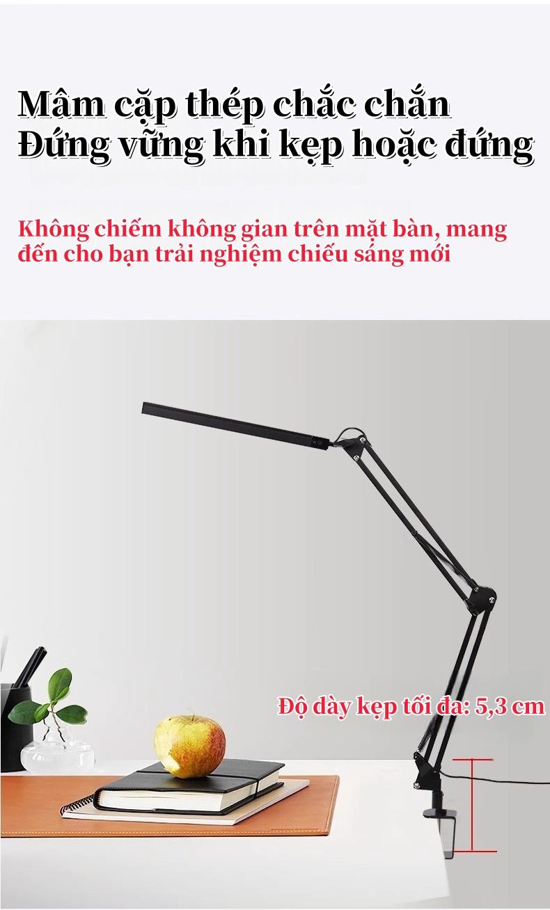 LED夹灯 智能多功能 角度灵活可调 三档色温 白光/黄光/中性光 安全无频闪 适用于房间工作与睡眠