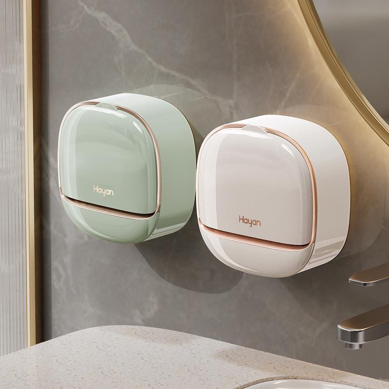 No Drill Silicone Vacuum Suction Soap Holder for Bathroom, Anti-Leak Water, Easy Install, Shelf for Toothbrush Cup Set