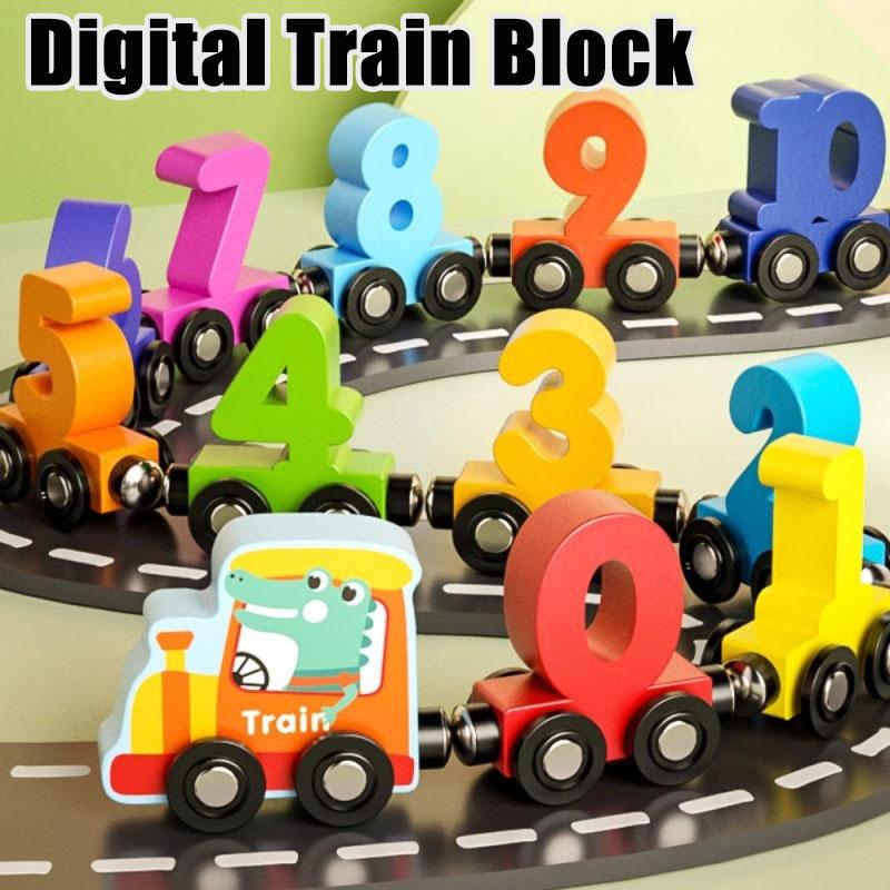 Digital train Building Blocks Cognitive Children's Toys with Number Figures for Kids