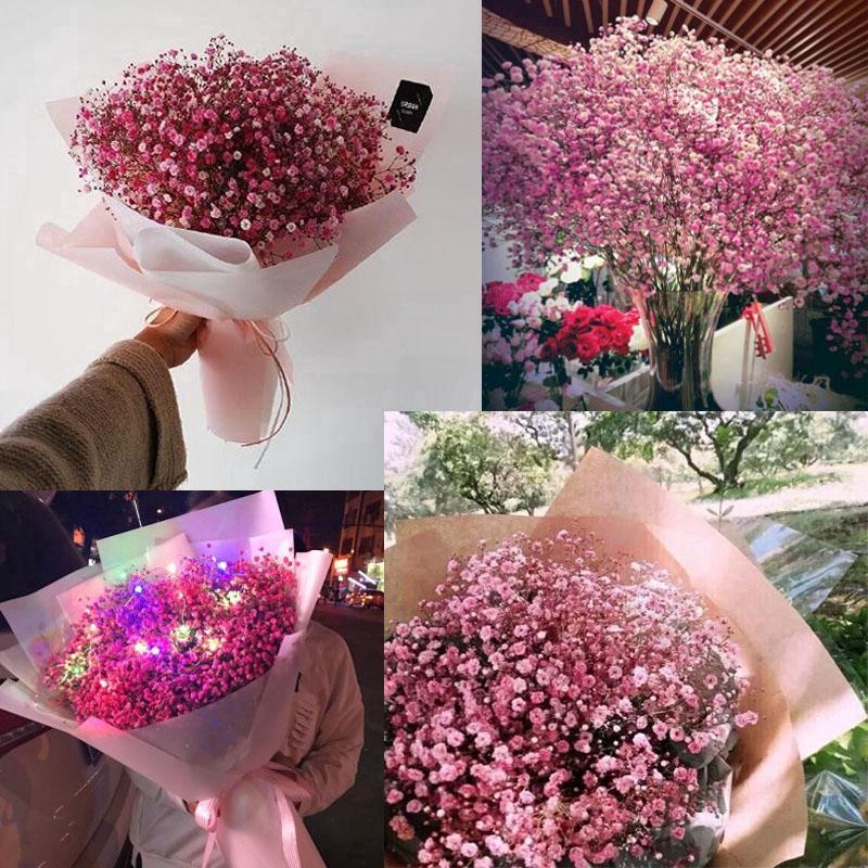 Artificial Flower Multicolor Babysbreath Bouquet Wedding Bride Holding Flower Ornaments Home Room Christmas Party Wreath Handicrafts