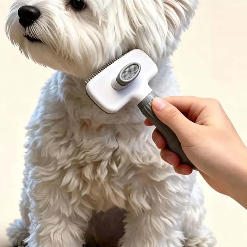 宠物自清洁刷 猫狗通用去浮毛 不锈钢针梳按摩梳 长毛短毛大型犬小型犬猫咪狗狗毛发梳理工具