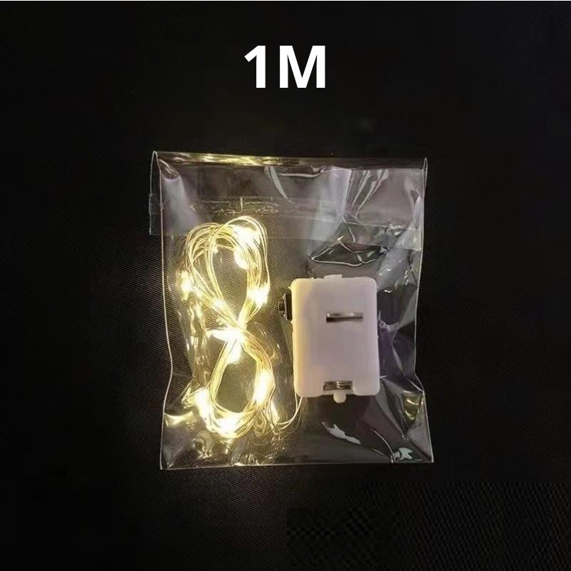 LED仙女灯萤火虫灯3种闪烁模式生日圣诞装饰浪漫卧室独特礼物1M/2M/3M黄色多色单色