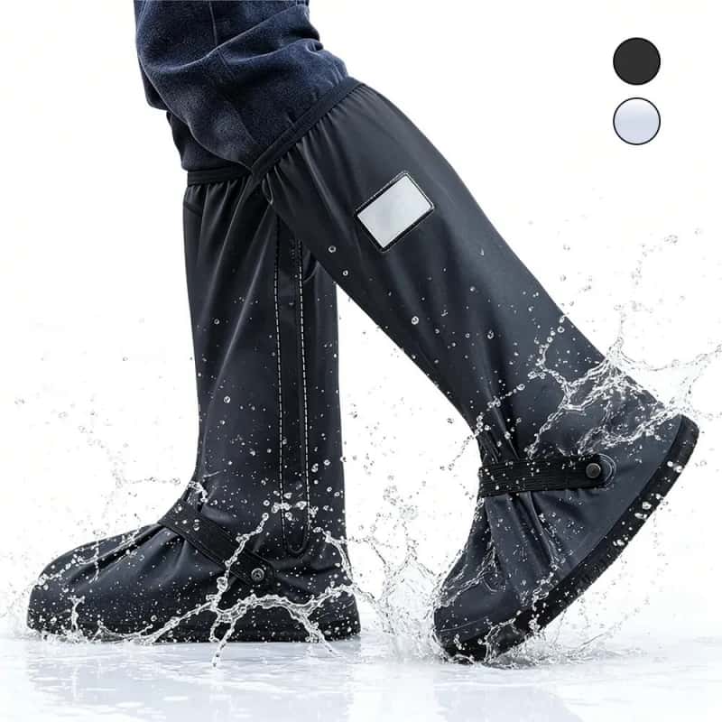 Funda Para Zapatos Impermeable 40cm Cubre Zapatos Lluvia Con Suela Antideslizante Y Reflejante Para Moto Bici Y Caminar