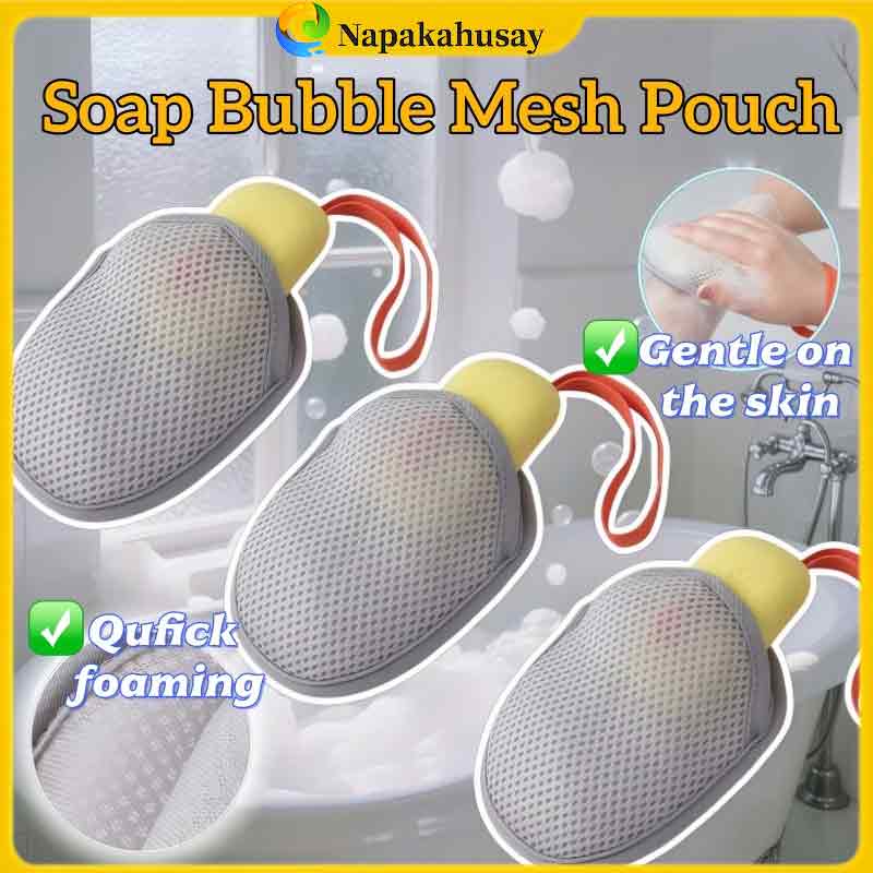 Soap Bubble Mesh Pouch with Lanyard for Easy Access and Quick Drying