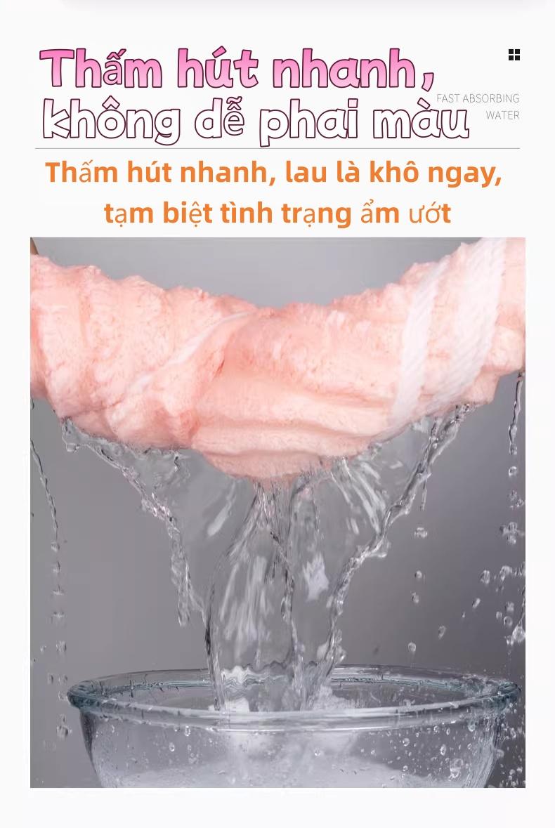 吸水干发帽 3秒快速包裹 轻松穿戴 双面可用设计 灵活佩戴 配有挂环 方便悬挂 适合所有发型 长发短发都可以用
