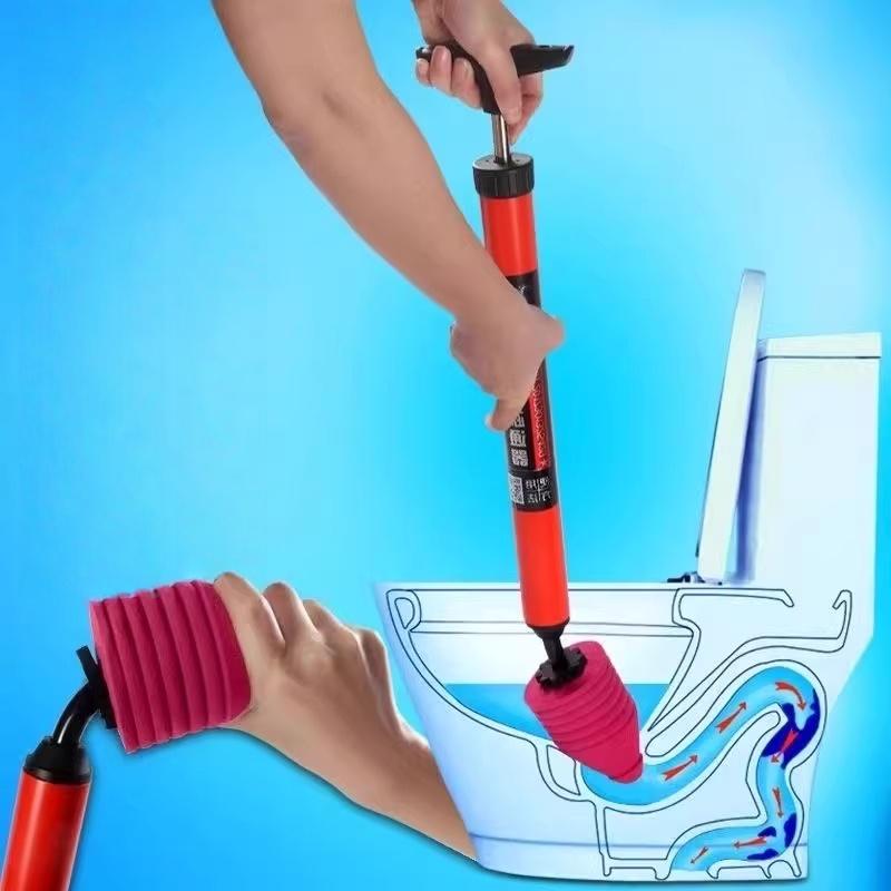 Pressure Pipe Unclogging Tool - Ergonomic Design, High Elastic Sealing Head, Suitable for Complex Pipe Systems