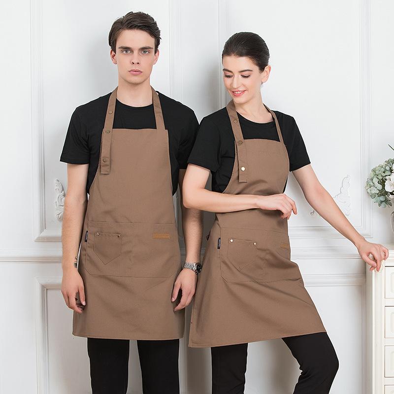 Mandil de Cocina Ajustable Delantal Multiusos de Lona Resistente contra Agua y Aceite para Chef Barista Barbería Unisex 1 Pieza Elegante