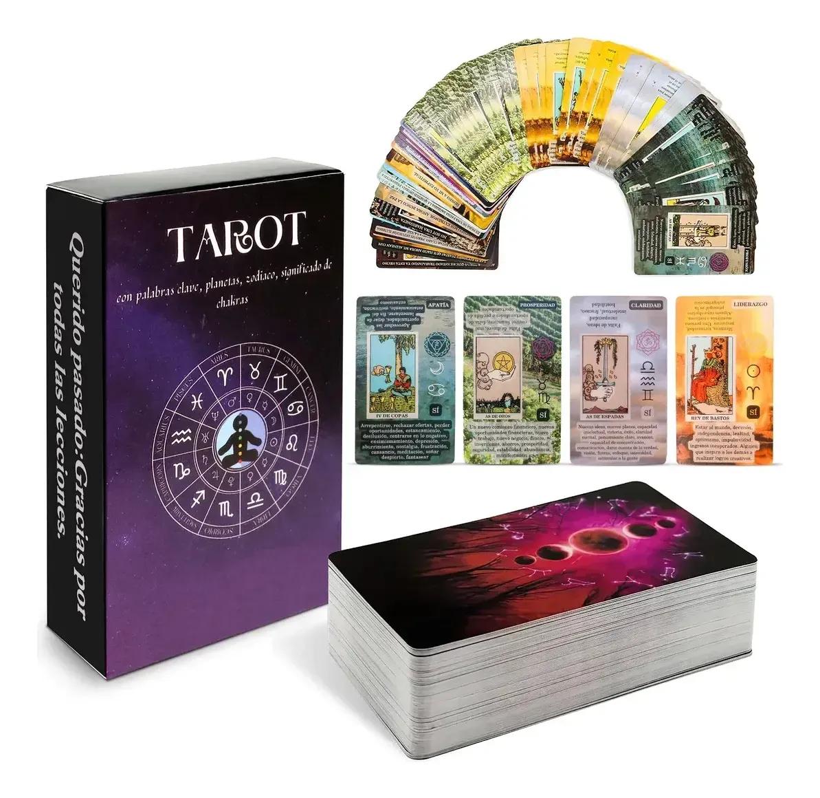 Cartas De Tarot Rider Waite En Español Para Principiantes Con Significados Juego Completo De 78 Hojas Para Lectura Hogar