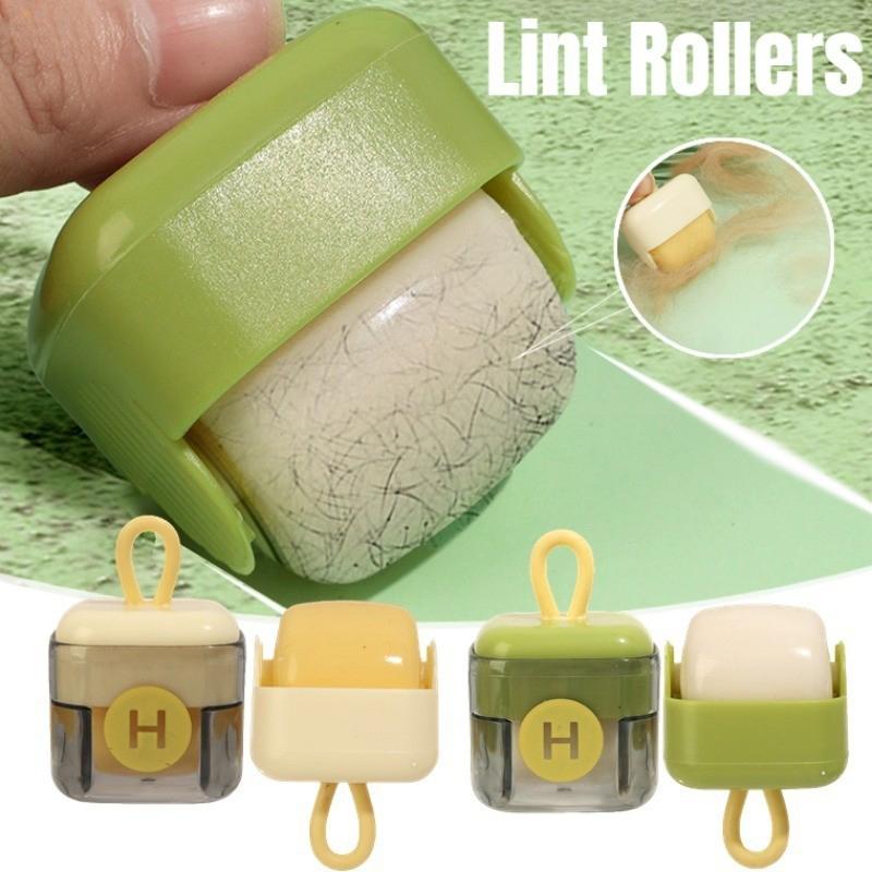 Portable Cube-Shaped Washable Lint Roller for Clothing - Silicone Sticky Hair Remover and Dust Proof Reusable Lint Remover