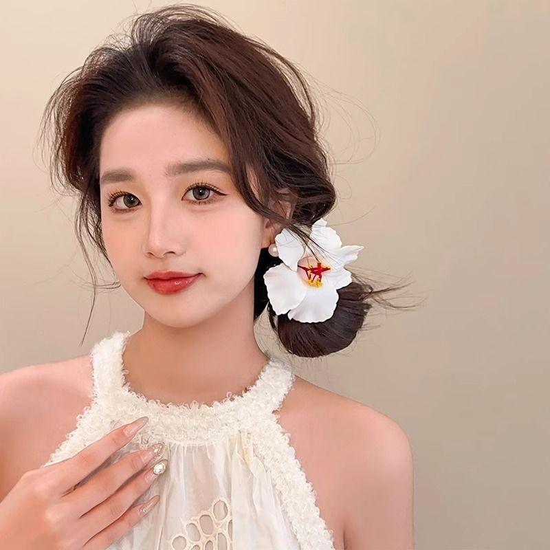 花朵发夹女款侧刘海夹美丽海边度假神器高品质发饰新款