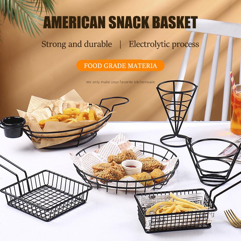 American Fries Basket Fries Holder Basket Food Tray Burger Plate Food Basket
