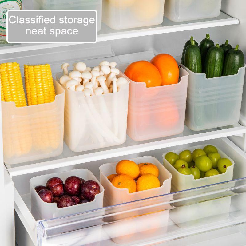 Transparent Refrigerator Side Door Storage Box - PP Material - Multipurpose Fruit Vegetable Snack Sorting Containers - Kitchen Utensils