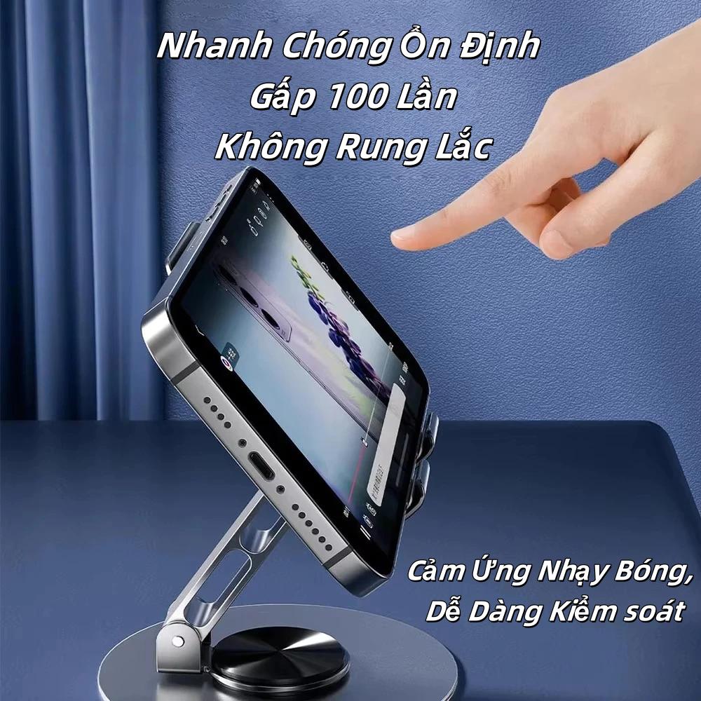 可折叠便携式手机支架,金属支撑腿稳固耐用,支持360度旋转,适合观影和视频通话,随时随地使用