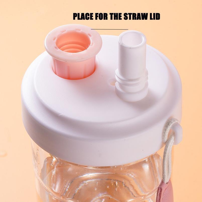 吸管杯 500ml/850ml 带吸管水杯 大容量 高颜值 便携茶杯 食品级PC 白色/紫色/粉色/绿色 -20-120度 硅胶随行杯 可重复使用 可清洗
