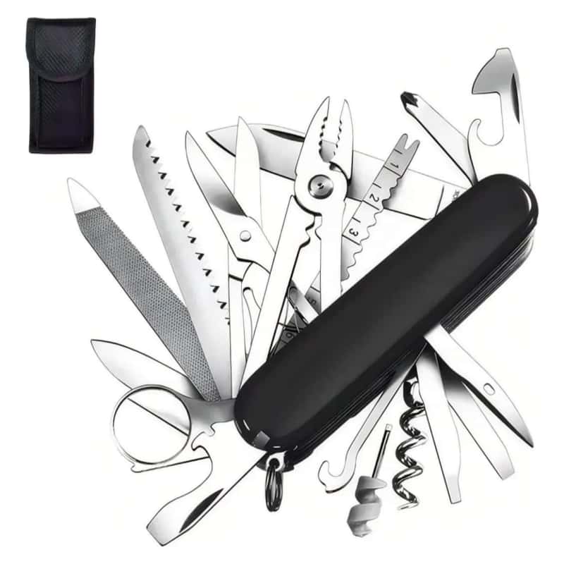 Pinzas Multiusos 17 En 1 De Acero Inoxidable Navaja Plegable Para Camping Supervivencia Y Pesca Con Funda Herramienta EDC