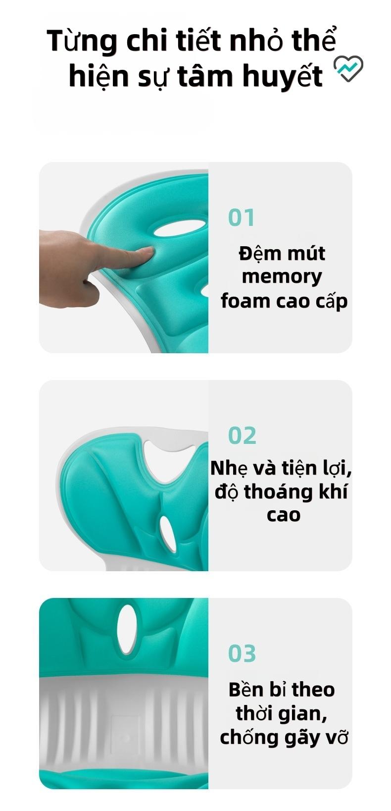 人体工学护腰坐垫贴合腰背支撑大腿矫正背部挺直抬高尾骨分散压力缓解腰部疲劳适合所有人群