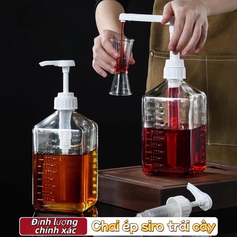 Liquid Dispenser Bottle 1600ml - Accurate Dosing Pump Easy to Clean for Cafe Restaurant Home