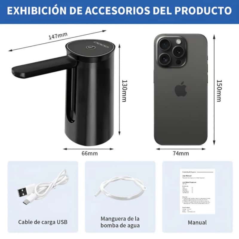 桶装水抽水器电动折叠 USB Type-C充电自动上水便携卫生厨房用