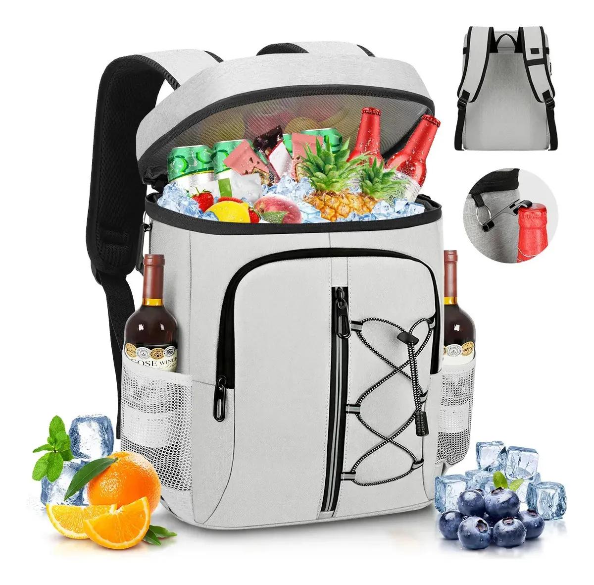 Mochila Hielera Térmica De 30 Litros Bolsa Enfriador Impermeable Portátil A Prueba De Fugas Para Playa Camping Picnic
