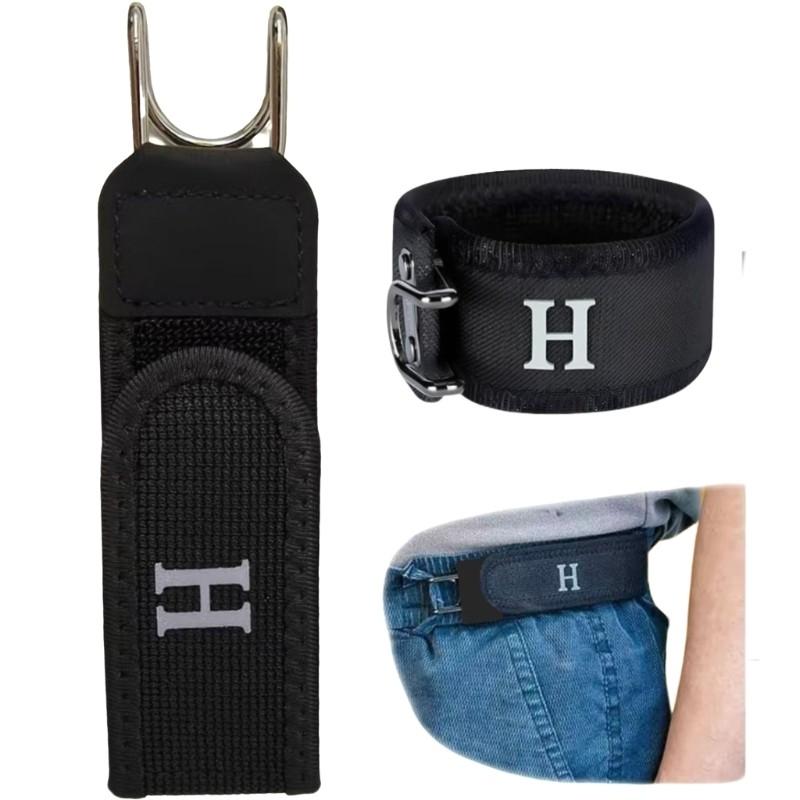 Practical Metal Hook Stretch Waistband for Daily Use - Unisex Buckle-Less Invisible Closure - Outdoor