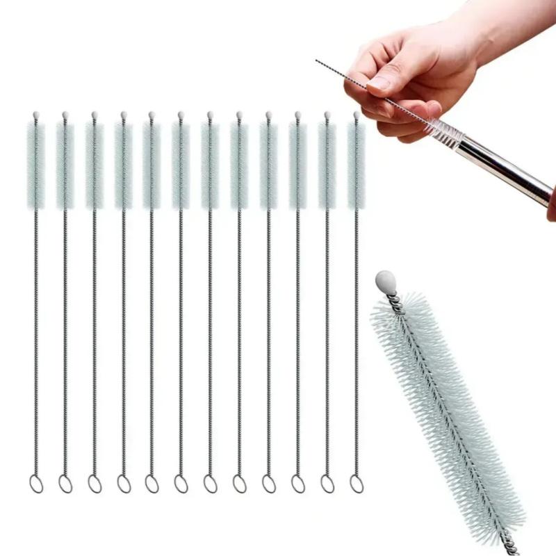 Set 12pz Cepillo Limpia Popotes Reutilizable De Acero Inoxidable Para Limpieza De Popotes Rectos Y Utensilios Cocina Ecológico Duradero Igad
