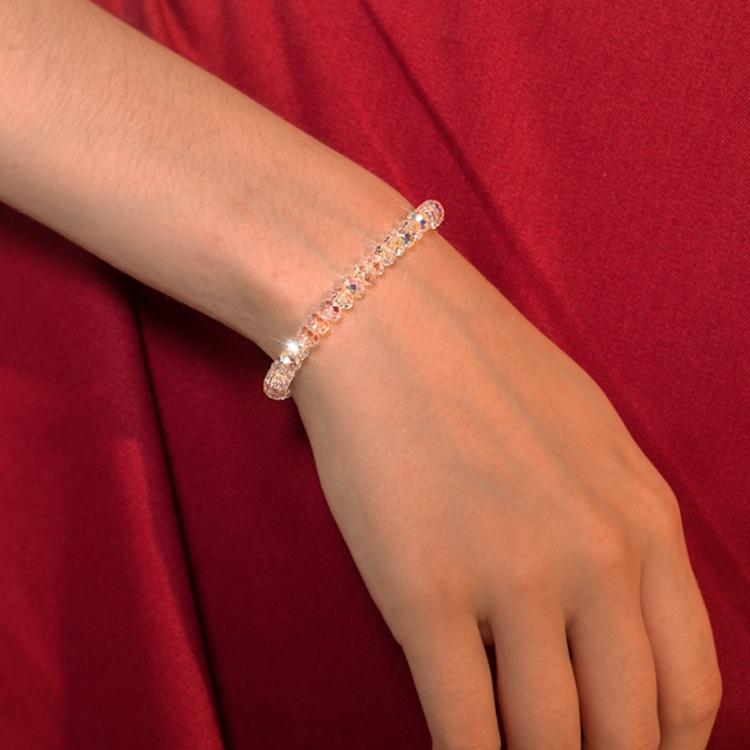 Fashion Accessories Ice Cube Sparkling Summer Austrian White Crystal Bracelet Women's Fashion Bracelet Gift