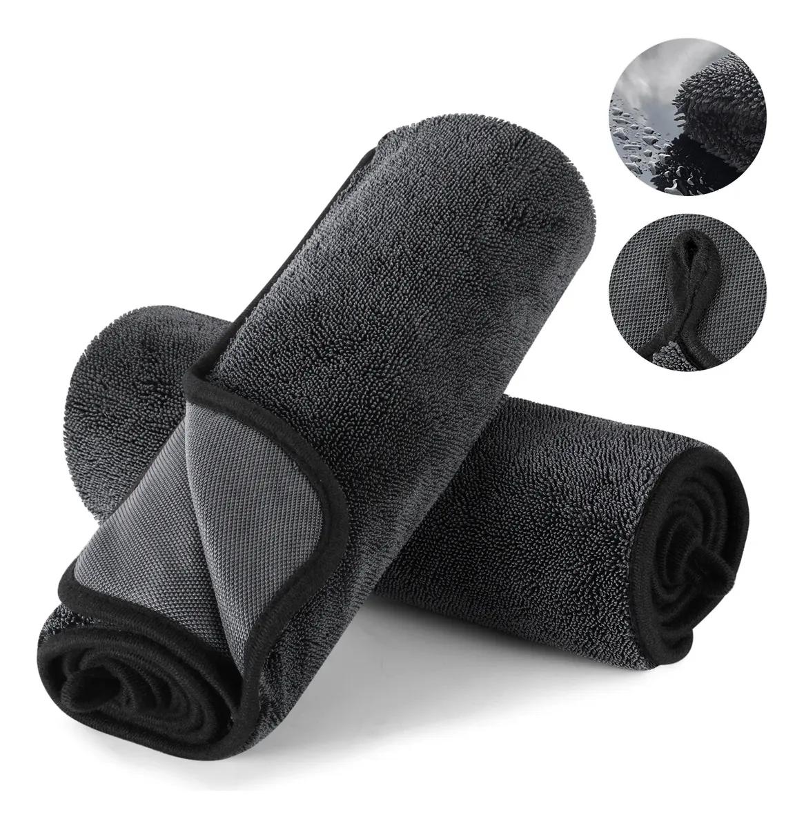 Paquete De 2 Toallas De Secado Para Coche Microfibra 1400 GSM 60x90cm Doble Capa Ultra Absorbente Para Carrocería